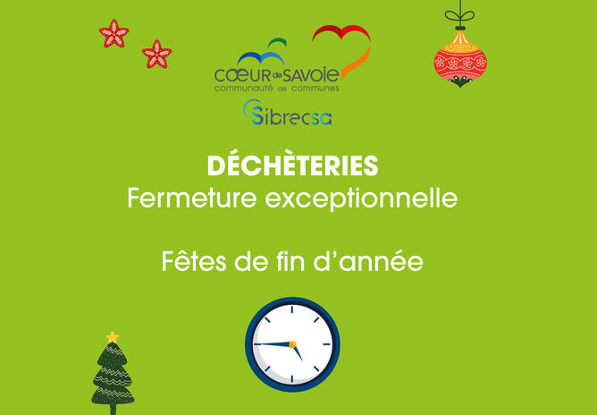 Fermeture exceptionnelle des déchèteries